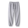 thumbnail image 1 of Amkhujs Boys' Full Length Pants Sizes M-XXXXXL Boy's Fashion Casual Solid Color Elastic Waist Pockets Leg, Gifts for Friend, Gray, 1 of 6