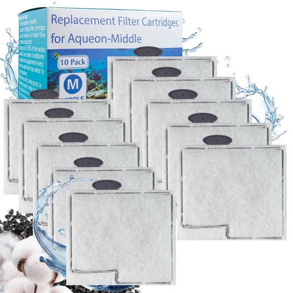 Gufastore Medium Filtration Aquarium Filter Cartridge for 10 Gallon Tank, 10 Count, 10 Pack