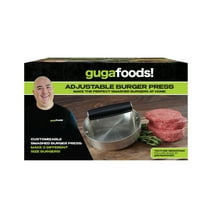Guga Foods Adjustable Smashed Burger Press Kit, Hamburger Patty Maker, Stainless Steel