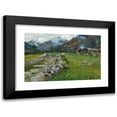 thumbnail image 1 of Guglielmo Ciardi 24x17 Black Modern Framed Museum Art Print Titled - Sappada (1898), 1 of 5