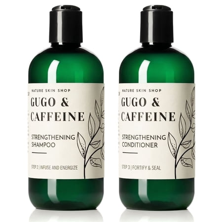 Nature Skin Shop Gugo Volumizing Hair Set, with Biotin & Caffeine, Shampoo & Conditioner for Thicker Fuller Looking Hair, 2-Piece Bundle
