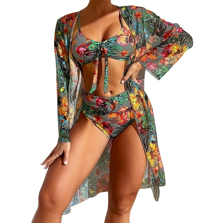 Leaf Print Swimsuit Cover Up