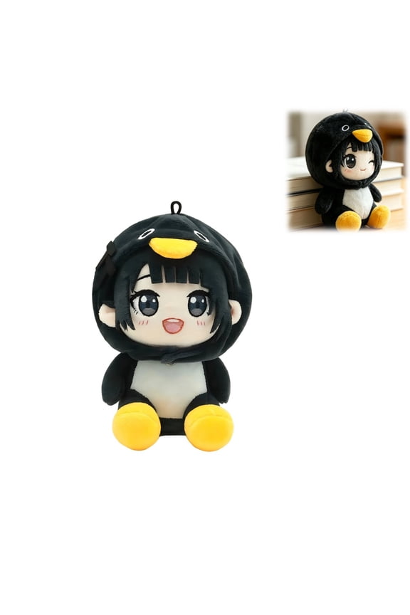 Gugu Gaga Penguin Plush Keychain, Cute Mini Penguin Stuffed Plush Pendant, Soft Fluffy Cartoon Animal Key Chain Accessories for Backpack Bag Decor, Adorable Collectible Gift for Girls Teens