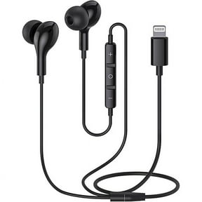Lightning Headphones for iPhone,MFi Certified in-Ear Lightning Earphones for iPhone,Magnetic Earbuds for iPhone with Mic Controller Compatible with iPhone 14 13 12 11 Pro Max XR 8 7 (Black)