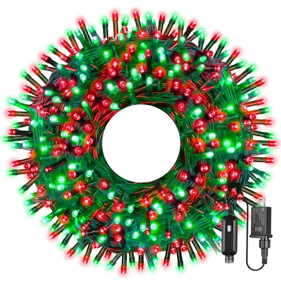 Guhope Christmas Lights, 100LED 33FT Christmas Tree Lights, IP44 Waterproof Fairy Lights with 8 Modes Timer for Tree House Yard Holiday Party, Red&Green