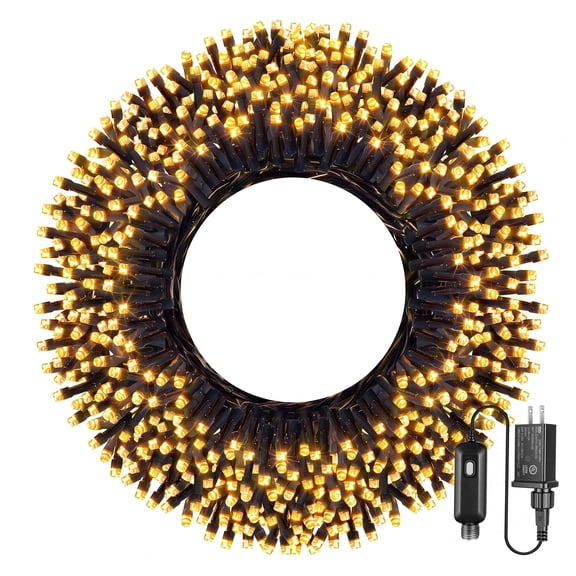 Guhope Christmas Lights, 100LED 33FT Christmas Tree Lights, IP44 Waterproof Fairy Lights with 8 Modes Timer for Tree House Yard Holiday Party, Warm White