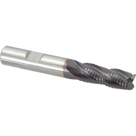 Guhring 9030820127000 Roughing Square End Mill: 1/2" Dia, 1-1/4" LOC, 4 Flute