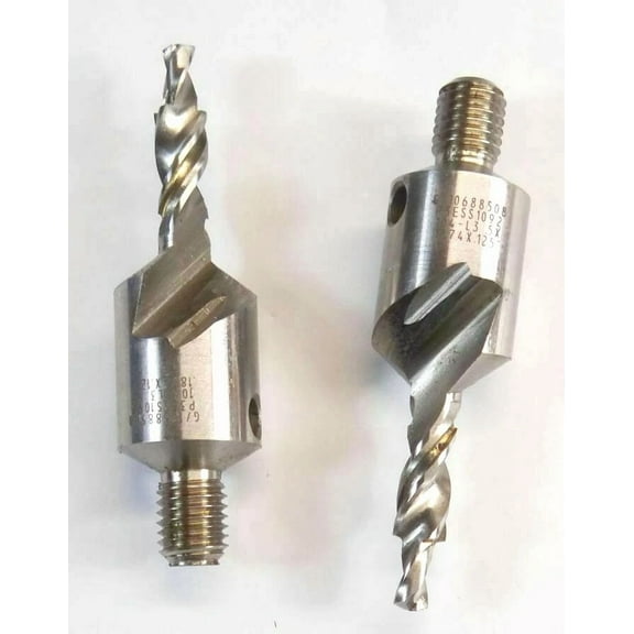 Guhring Drivematic 3/16" Countersink Drill Bits 1/4" Threaded Shaft 2 Count