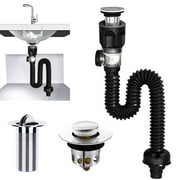 Guhuijie Bathroom Sink Drain Kit,  Flexible Sink Drain Pipe for Bathroom Sink and Kitchen Sink