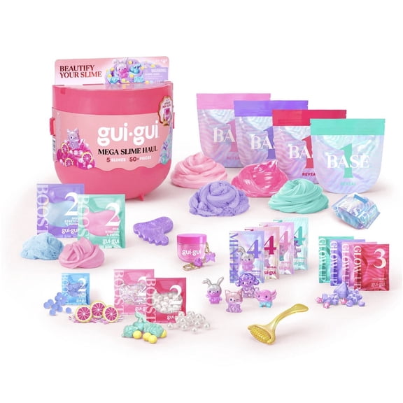 Gui-Gui Mega Slime Haul 5 Slimes 50+ Pieces