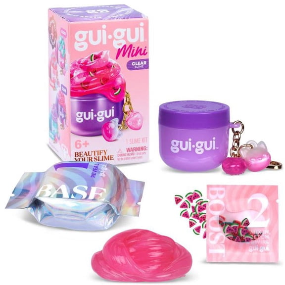 Gui-Gui Mini Slime Jar Keychain CLEAR Pack