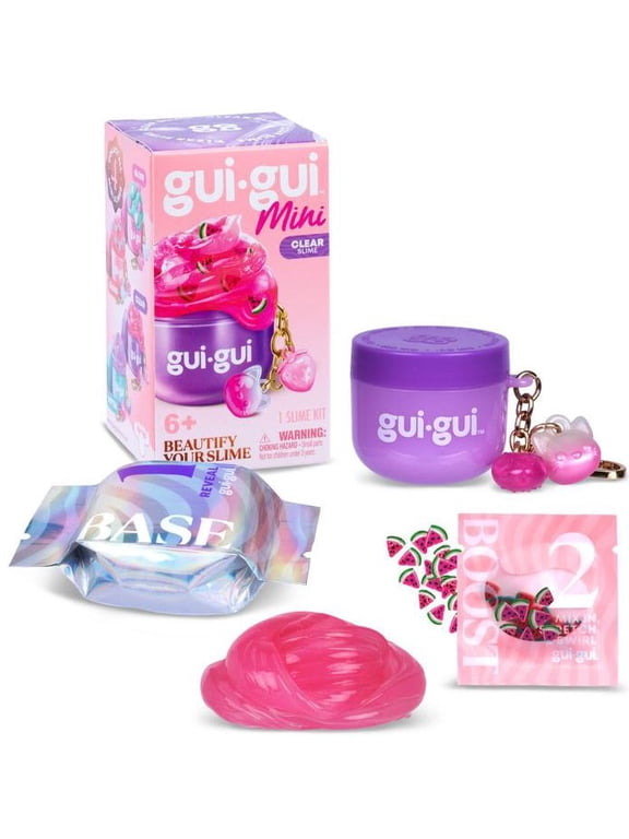 Gui-Gui Mini Slime Jar Keychain CLEAR Pack