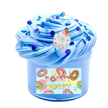 Gui Gui Slime:Pink Donut Scented Fluffy Slime with Colorful Sprinkles, Perfect for Kids and Stress Relief, Non-Toxic, 8oz
