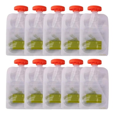Guibest 10pcs Reusable Baby Food Pouches Stage 2 Baby Food Storage Pouches Refillable Pouch For Kids Toddler