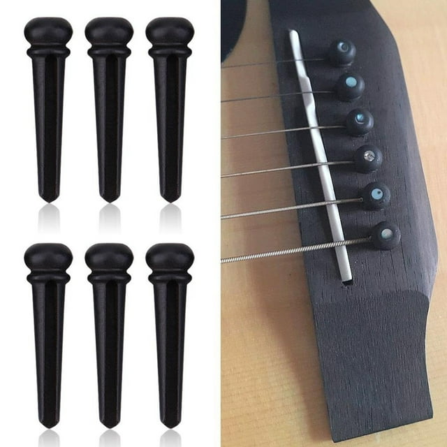 Guibest 6Pcs Fixed Guitar Bridge Pin Wooden Guitar Bridge Pin