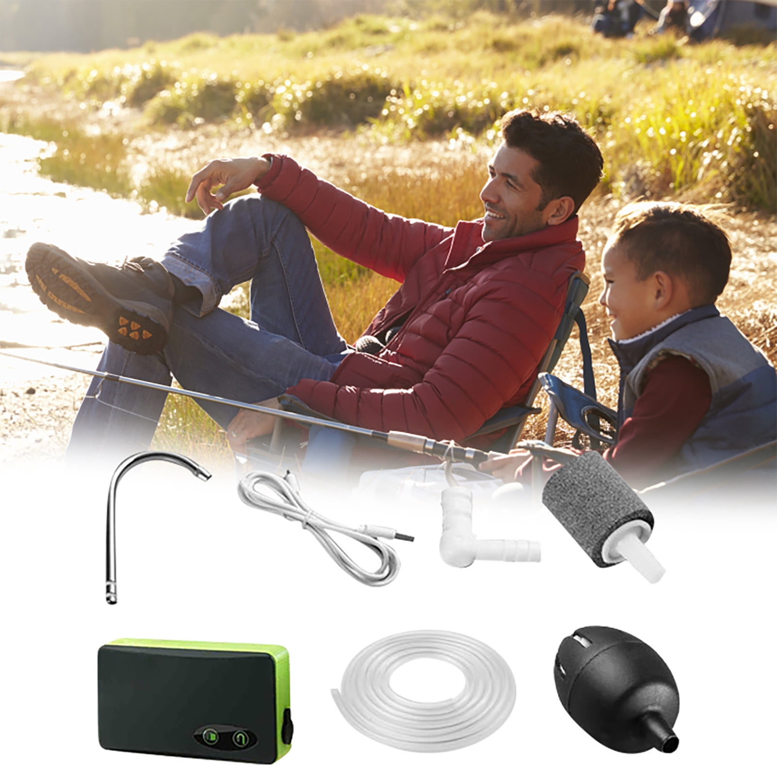 Guibest Fishing Tap And Oxygen Tool Led Rechargeable Oxygen For Live