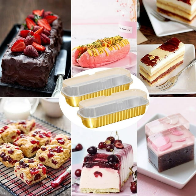 Guibest Reusable Aluminum Foil Cake Cups Heat Baking Cups For Cake Packaging Pan Cake Pans