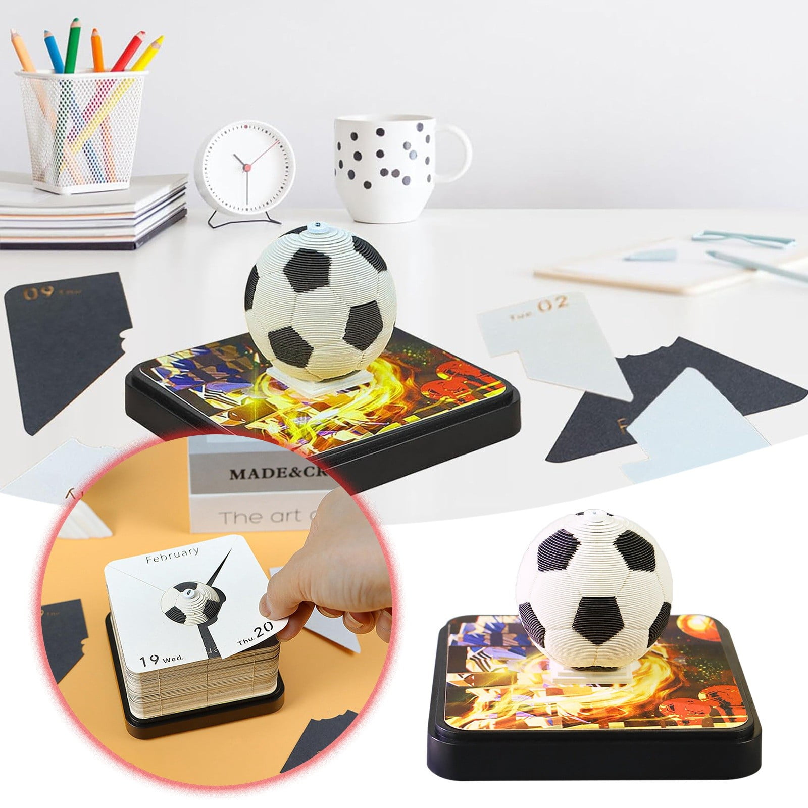 Guibest Slice 3D Calendar 2025 3D Calendar Notepad DIY Carved Art