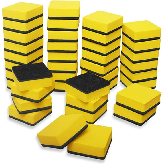 Guichangkai Magnetic Dry Eraser Chalkboard Bulk Pack Yellow 40 Count 40 Pack