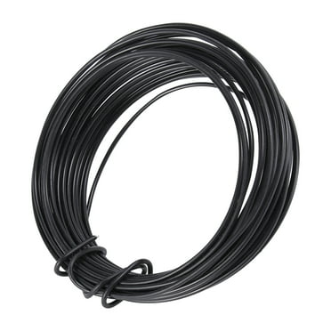 Guichaokj 10M Portable Iron Wire Bendable Metal Wire DIY Climbing Frame Wire Climbing Plants Vine Fastening Wrapping Cord for Flower Plant Garden Home Balcony Crafts (Black, 2.5mm Thickness)