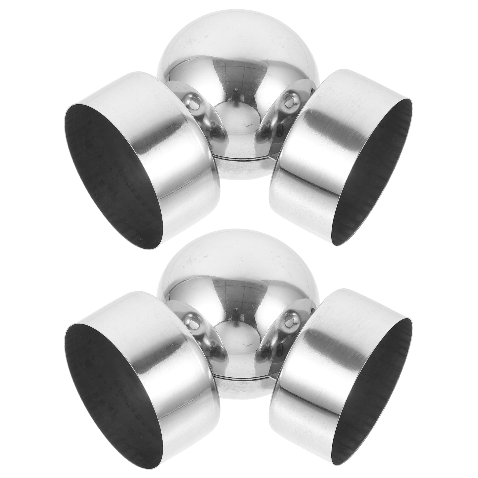 WRITWAA Handrail End Caps Simple and Elegant Design Silver Stainless Steel 2Pcs