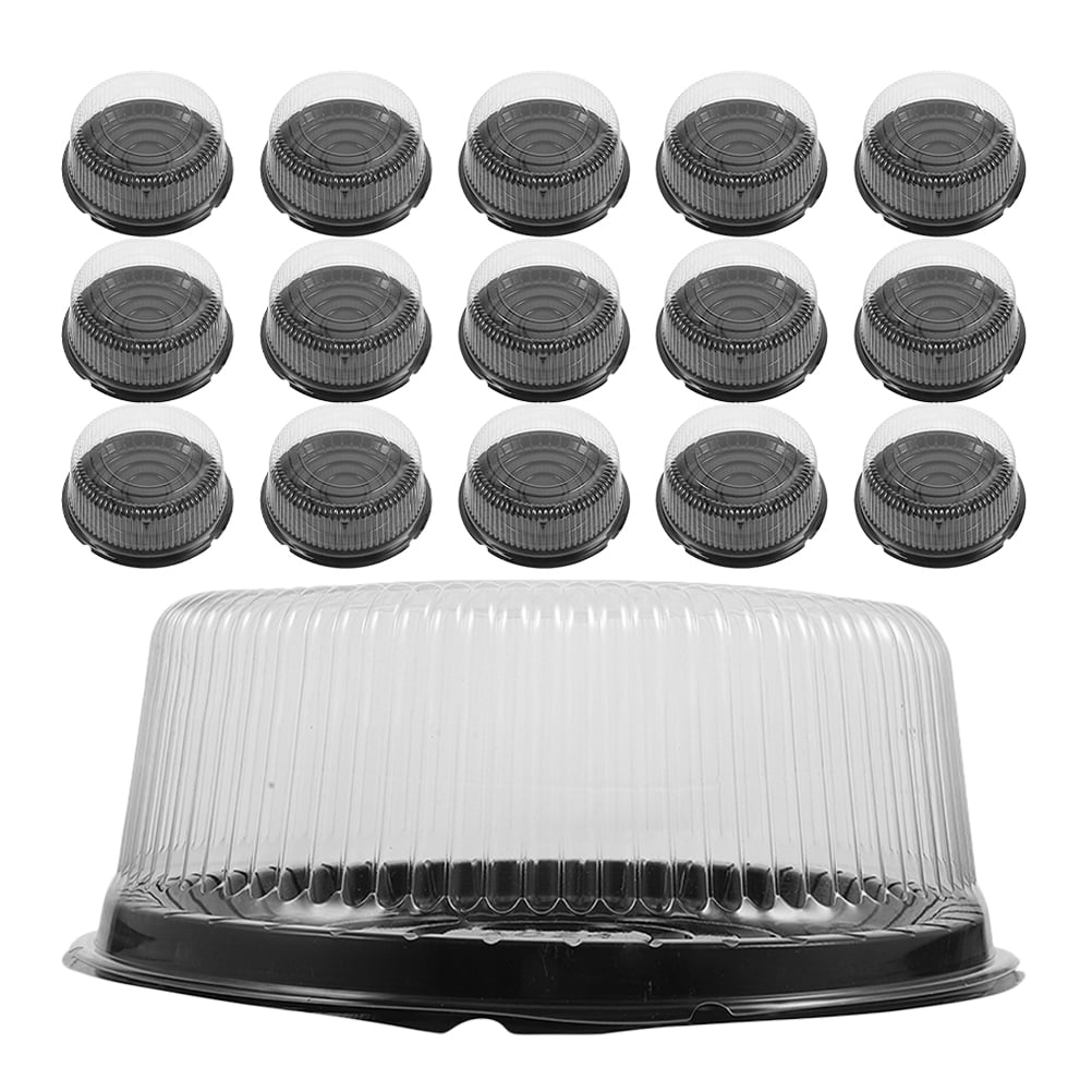 Guichaokj 20pcs Reusable Plastic Bakery Cake Box Round Cake Plastic