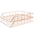 thumbnail image 1 of WRITWAA Rose Iron 2-Pack Desktop File Storage Rack Organizer for Office Desk Document Management, 1 of 6