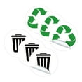 Guichaokj 3 Sets Recycling Stickers Trash Can Decals Adhesive Garbage