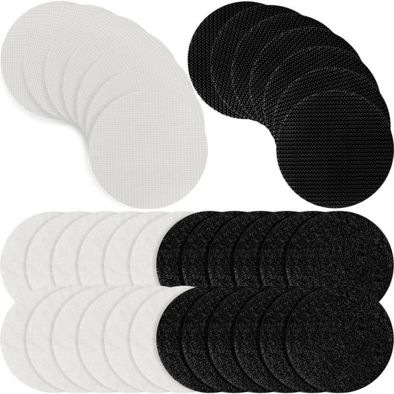 Guichaokj 50 Pairs Rug Pad Round Non Slip Rug Carpet Tape Hardwood Floor Carpet Gripper