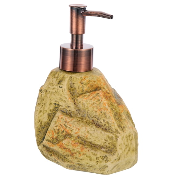 WRITWAA Creative Stone Effect Ceramic ABS Hand Lotion Dispenser Pump for Bathroom Family Hotel Use 5.94.45.9in