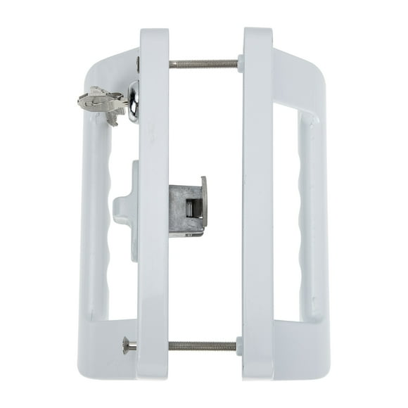 Guichaokj Double-page Sliding Door Lock Barn Outdoor Handle Patio Knob Glass White Aluminum Alloy