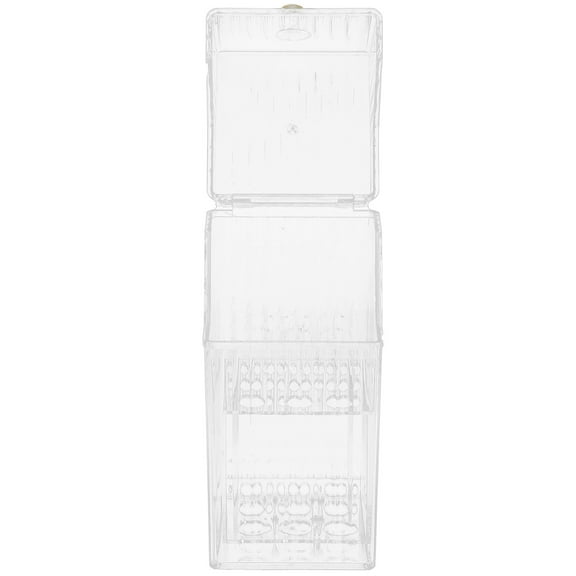 WRITWAA Transparent Makeup Brush Holder Cup Organizer for Vanity Cosmetics Tools Desktop Storage