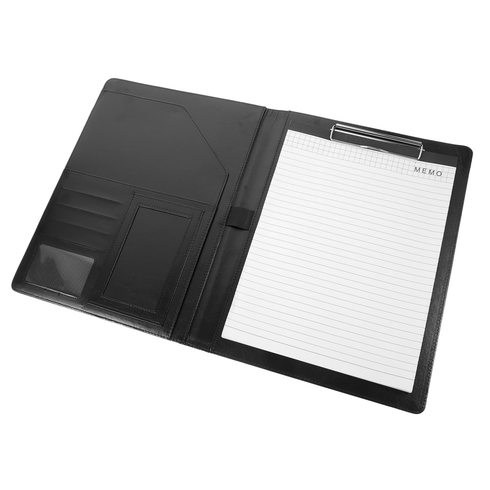 Document Folder For Interview WRITWAA Black PU Business Folder Organizer for Interviews and Meetings ...