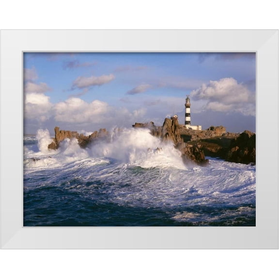 Guichard, Jean 14x12 White Modern Wood Framed Museum Art Print Titled - Phare du Creac h