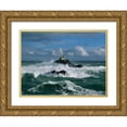 thumbnail image 1 of Guichard, Jean 18x15 Gold Ornate Wood Framed with Double Matting Museum Art Print Titled - Phare de Tevennec mer d’Iroise, 1 of 4