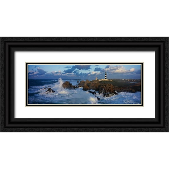 Guichard, Jean 18x9 Black Ornate Wood Framed with Double Matting Museum Art Print Titled - Le Creac h Bretagne