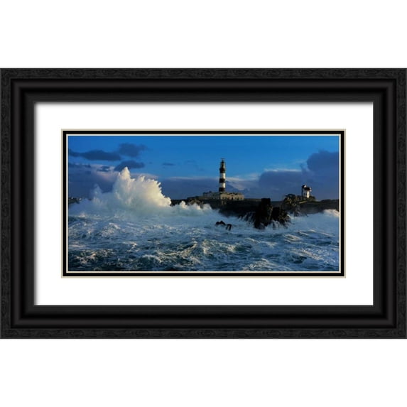 Guichard, Jean 24x14 Black Ornate Wood Framed with Double Matting Museum Art Print Titled - Le Creach