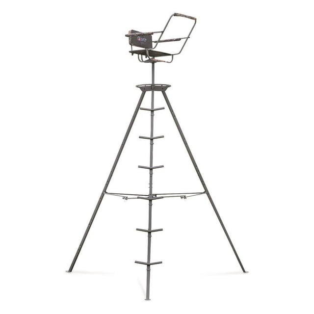 Guide Gear 12' Tripod Deer Stand Tower for Hunting Climbing Hunt Seat