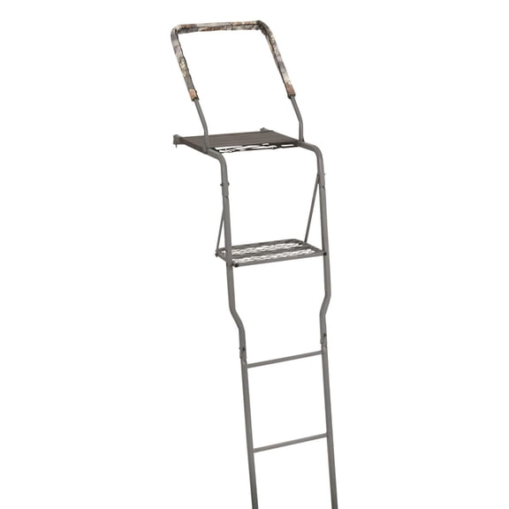 Guide Gear 15' Mesh Seat Ladder Tree Stand with Shooting Rail Mossy Oak Country Roots