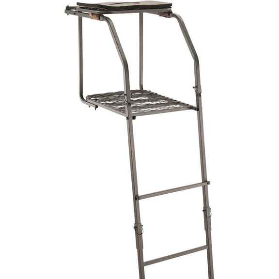 Guide Gear 18 Ladder Tree Stand for Archery with Seat and Foot Platform, Bow and Deer Hunting Accessories