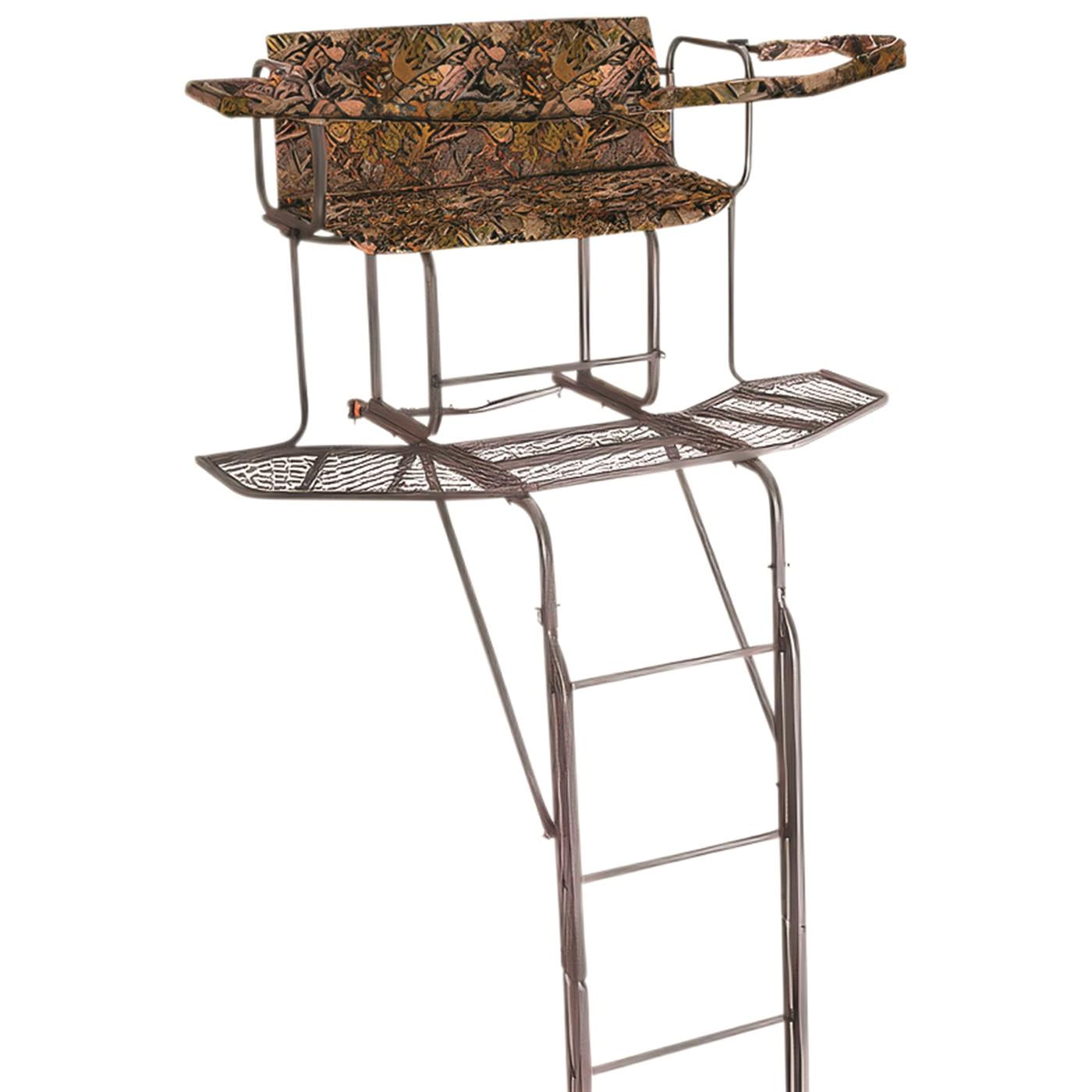 Guide Gear 20' 2-man Double Rail Ladder Tree Stand with Hunting Blind