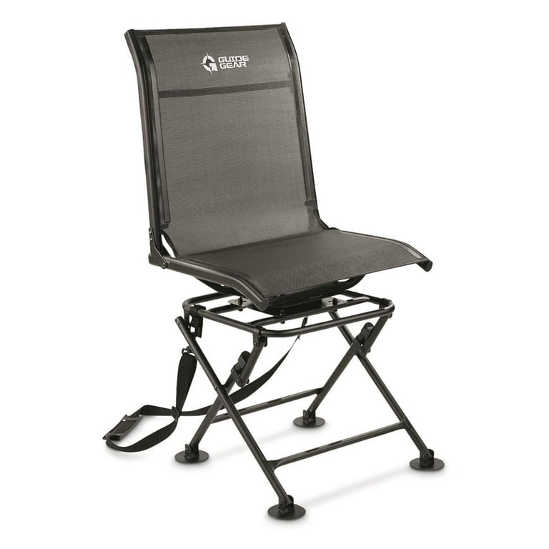 Guide Gear 360 Swivel Hunting Blind Chair, Lightweight, Portable Mesh Hunt  Seat, 300-lbs Capacity 