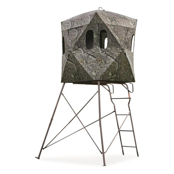 Guide Gear 4x4 6' Tripod Tower and Blind Mossy Oak Country Roots