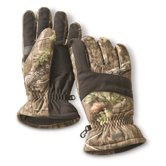 Guide Gear Brushed Tricot Insulated Gloves Mossy Oak Roots MEDIUM