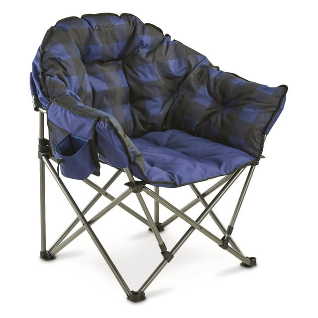 Guide Gear Club Camping Chair, Oversized, Portable, Folding with Padded
