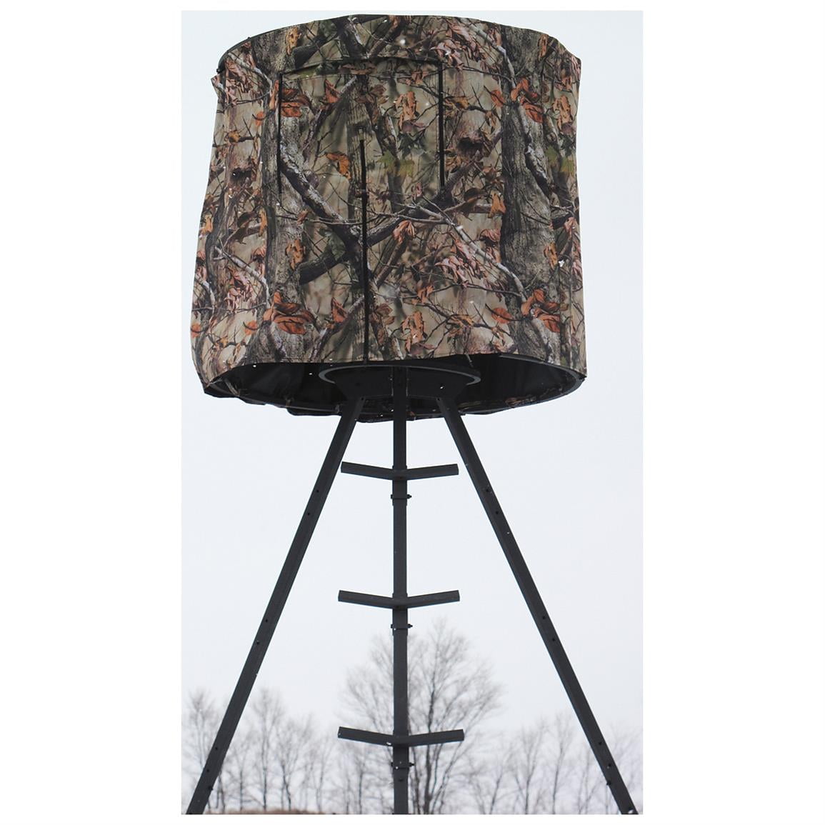 Guide Gear Elevated Tripod Hunting Blind, Durable Camo Tent for Deer