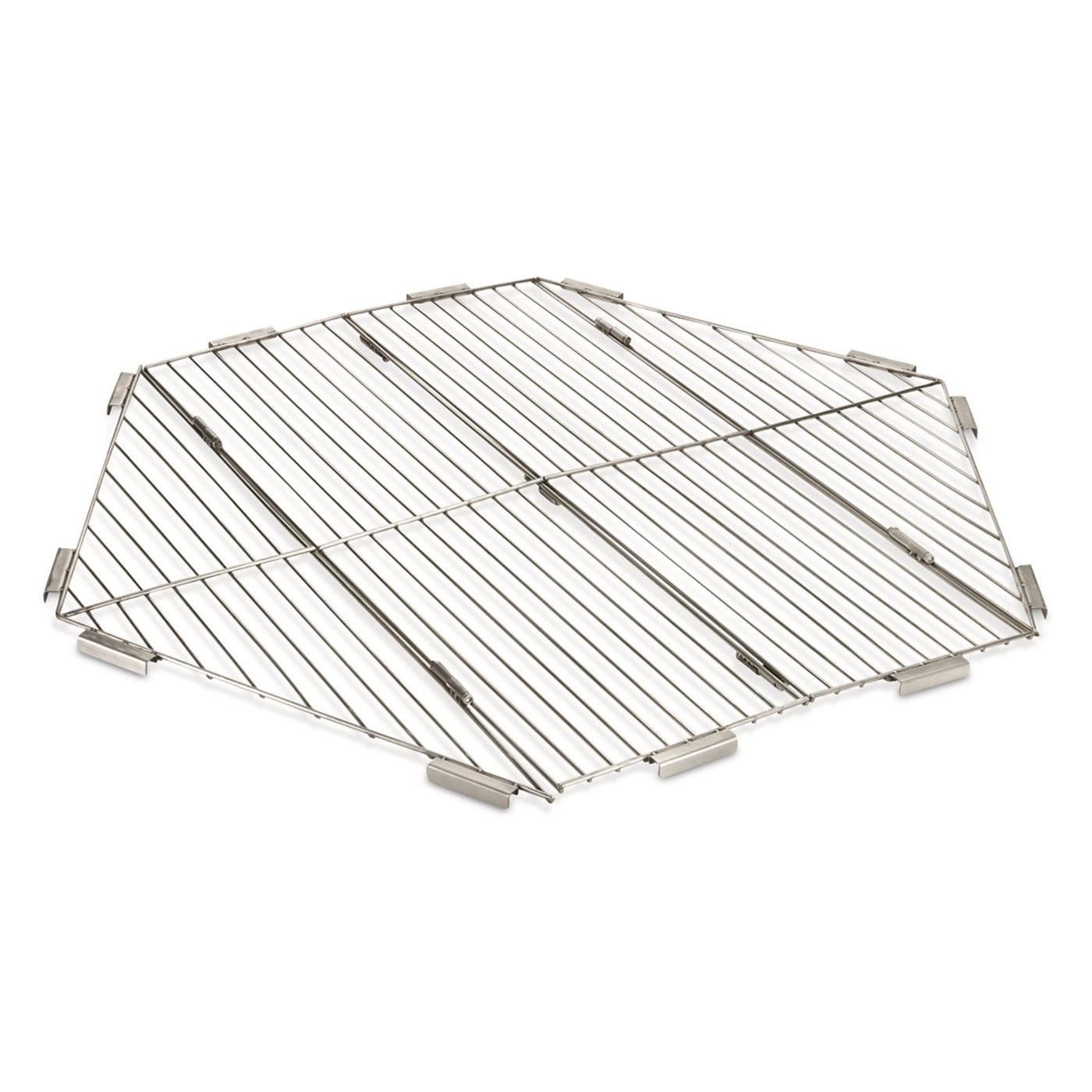 Folding clearance grill grate