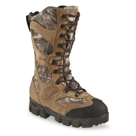Guide Gear Giant Timber II Men's Waterproof 1,400-gram Insulated Hunting Boots, Mossy Oak Mossy Oak Country DNA 13 2E (Wide)
