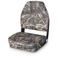 thumbnail image 1 of Guide Gear High-Back Boat Seat, Fold-Down Padded Cushion Comfortable Folding Seating for Boats, Camo, 1 of 2