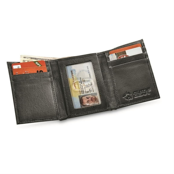 Guide Gear Leather RFID Wallet, Tri-fold Black
